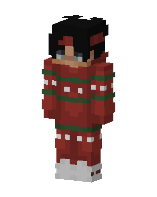 Red Holiday Boy Minecraft Christmas skin