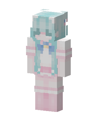 Teal Anime Girl Minecraft skin