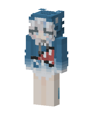 Blue Anime Girl Minecraft blue skin
