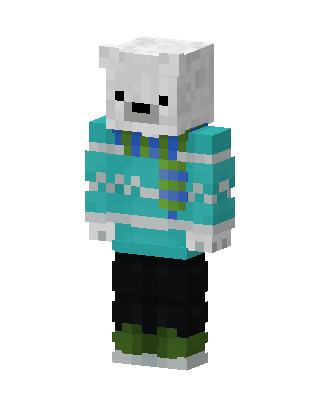 Polar Bear Sweater skin, 3D preview