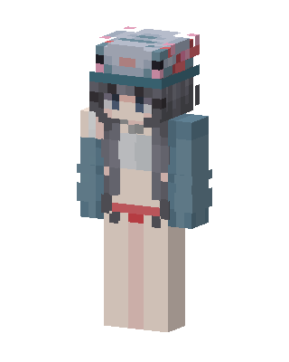 Teal Anime Girl Minecraft skin