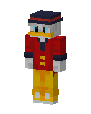 Huey Duck skin, 3D preview