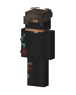 Black Masked Villain Boy skin, 3D preview