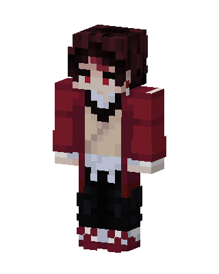 Red Anime Girl Minecraft skin