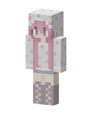 White Cutie Girl skin, 3D preview