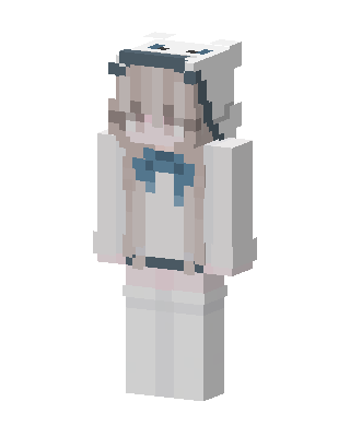 White Student Girl skin, 3D preview