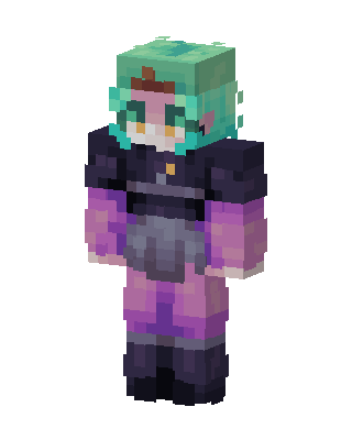 Purple Hero Girl skin, 3D preview