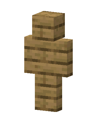 Oak Plank Man skin, 3D preview