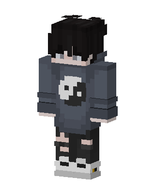 Yin Yang Hoodie skin, 3D preview