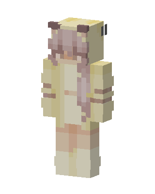 Bunny Hoodie Girl skin, 3D preview