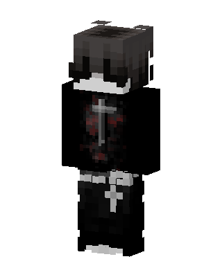 Black Villain Boy Minecraft goth skin
