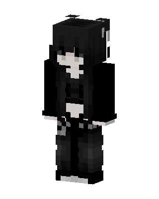 Monochrome Goth Minecraft skin