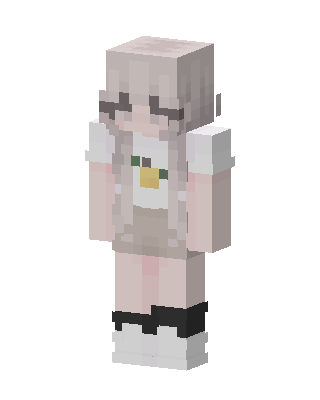 Sleepy Pastel Girl skin, 3D preview