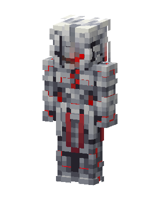 Gray Masked Knight Boy Minecraft skin