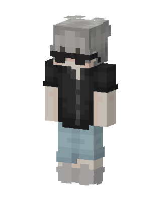 Gray Shades Boy skin, 3D preview