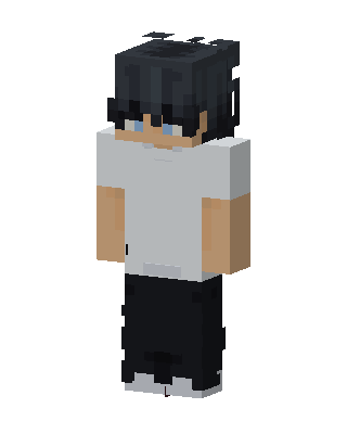 Casual Dark Hair skin, 3D preview