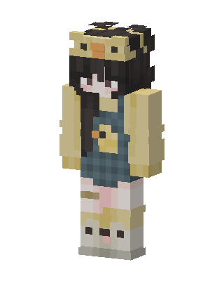 Duckling Overalls Girl skin, 3D preview