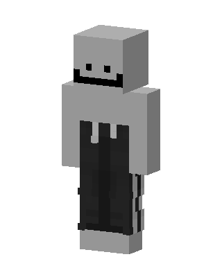 Gray Smiley Ghost skin, 3D preview