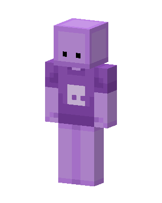 Purple Blockhead skin, 3D preview