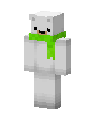 Polar Bear Scarf skin, 3D preview