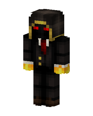 Black Glowing Villain Boy Minecraft goth skin