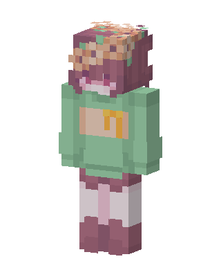 Flower Crown Girl skin, 3D preview