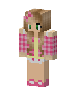 Pink Cutie Girl skin, 3D preview
