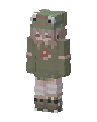 Green Soldier Girl Minecraft skin