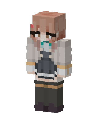 Gray Anime Girl Minecraft skin