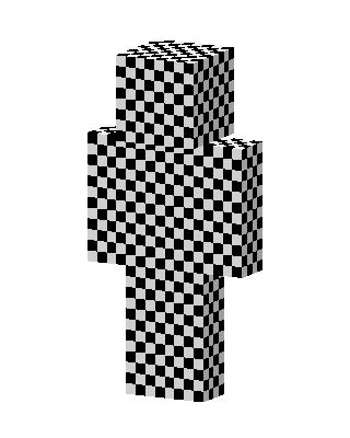 Checkerboard Man skin, 3D preview