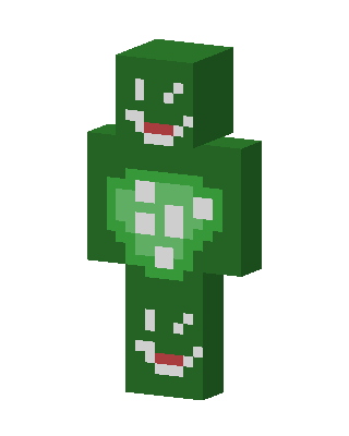 Green Mob skin, 3D preview