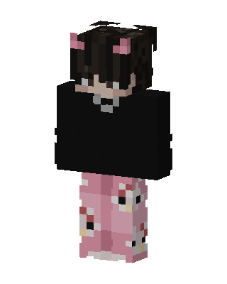 Black Animal Girl Minecraft cat girl skin