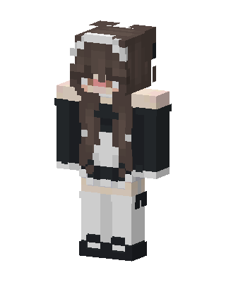 Brown Anime Girl skin, 3D preview