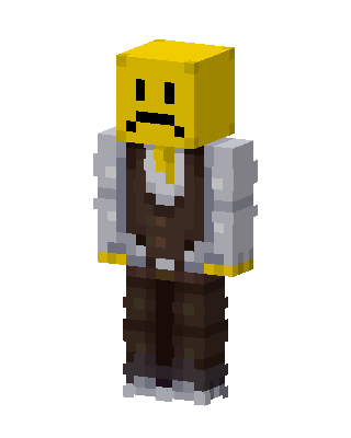 Sad Emoji Gentleman skin, 3D preview