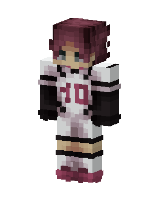 White Athlete Girl skin, 3D preview