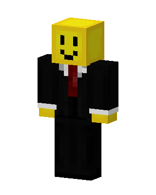 Black Suit Boy skin, 3D preview