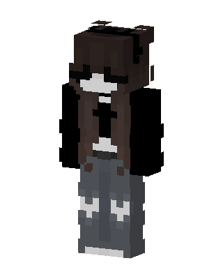 Emo Jacket Girl skin, 3D preview