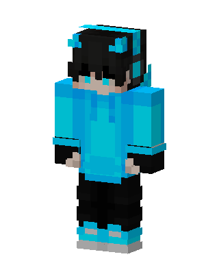 Cyan Hoodie Boy Minecraft skin