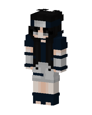 Black Student Girl skin, 3D preview