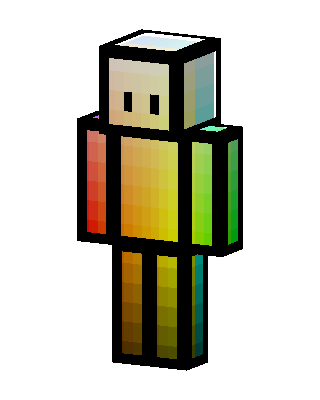 Rainbow Gradient skin, 3D preview