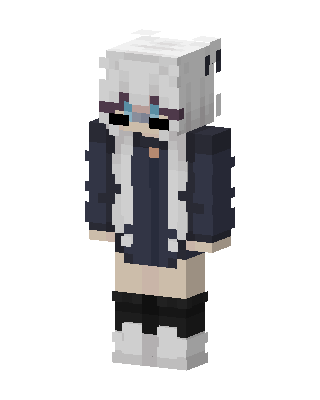 Silver Hoodie Girl Minecraft skin