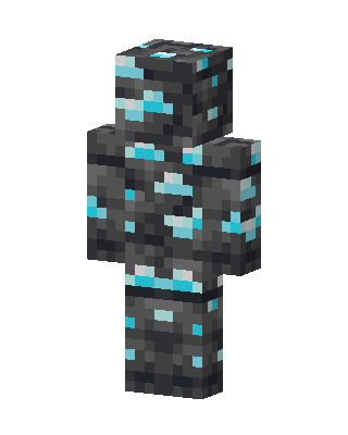 Deepslate Diamond Ore skin, 3D preview