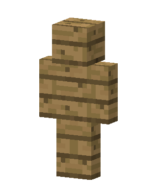 Oak Plank Man skin, 3D preview