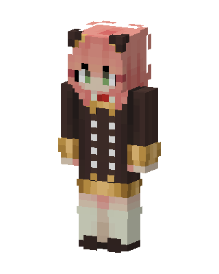 Brown Anime Girl skin, 3D preview