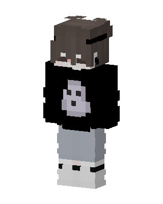 Ghost Hoodie skin, 3D preview