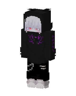 Black Hoodie Girl Minecraft skin