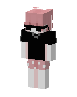 Pink Beanie Girl skin, 3D preview