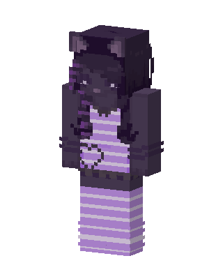 Purple Dress Girl Minecraft cat girl skin