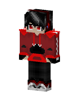 Red Hoodie Boy Minecraft skin