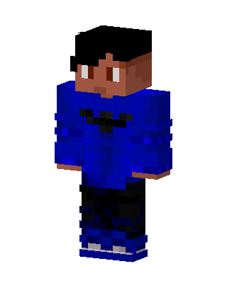 Blue Hoodie Guy skin, 3D preview